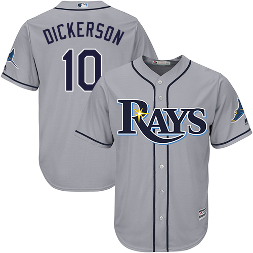 Rays #10 Corey Dickerson Grey Cool Base Stitched Youth MLB Jersey